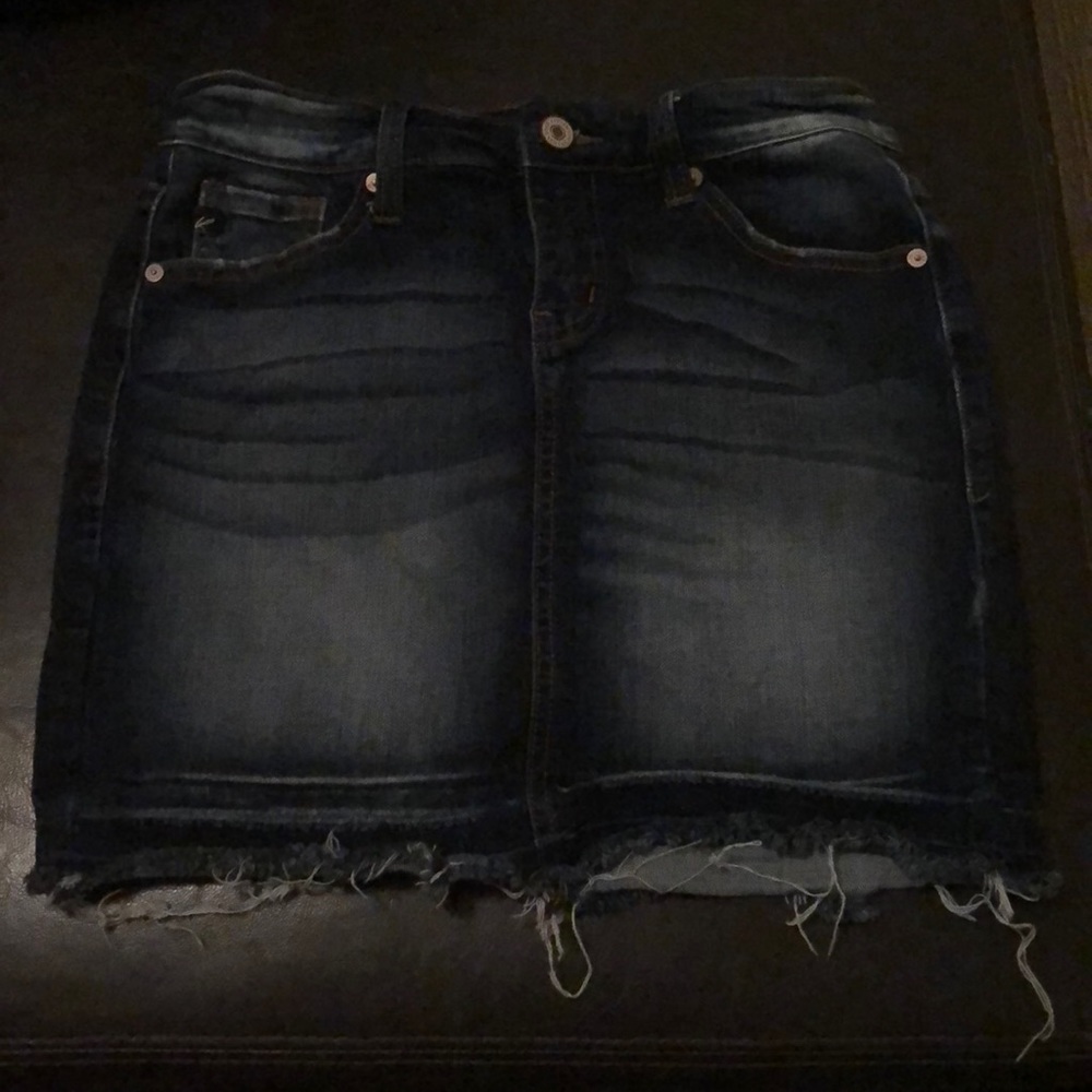Kancan dark denim skirt